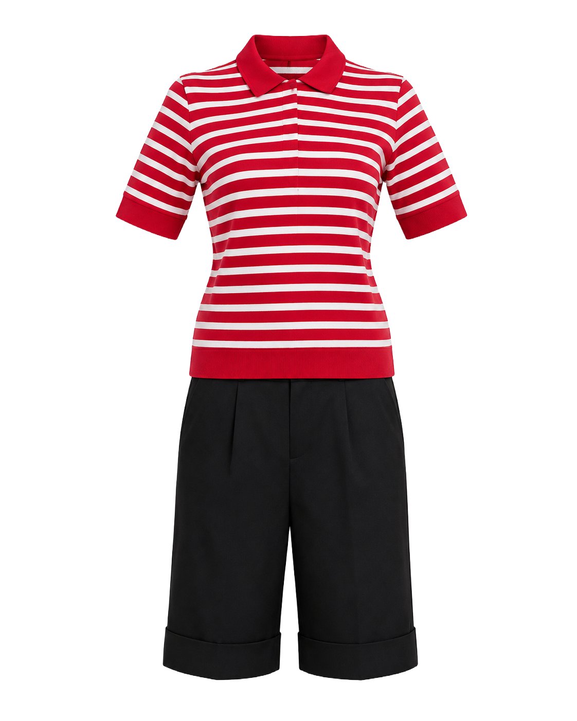 Look — çizgili polo ve şort